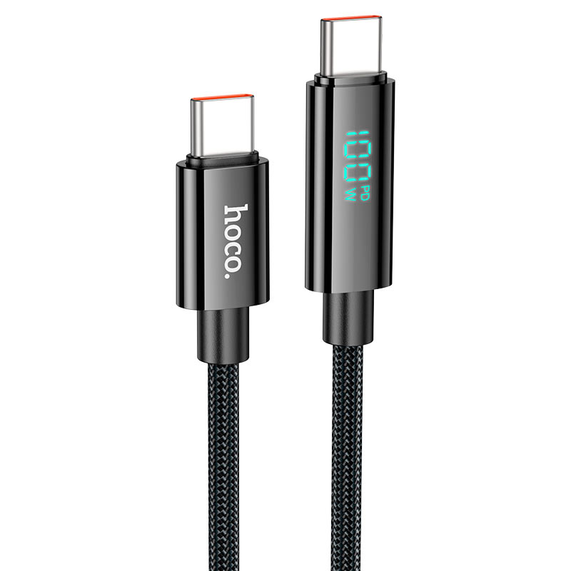 Hoco U125 Benefit 100W charging data cable with display Type-C to Type-C - Saif Al Najmi Kw